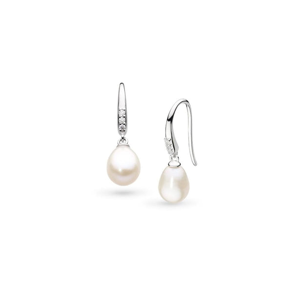 Kit Heath Ladies Revival Classic Pearl Stone Set Drop Earrings