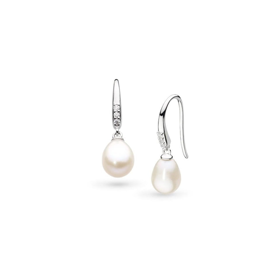 Kit Heath Ladies Revival Classic Pearl Stone Set Drop Earrings