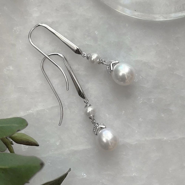 Kit Heath Ladies Revival Pearl Glitz Drop Hook Earrings