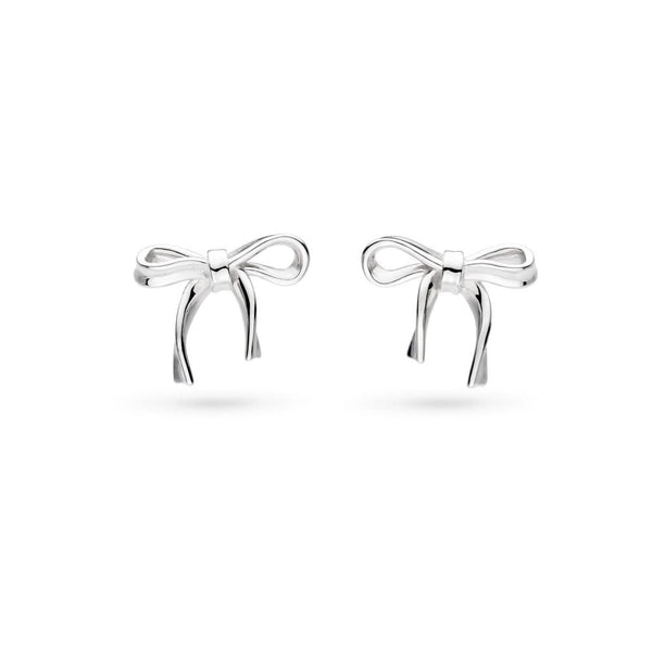Kit Heath Ladies Serenity Dainty Ribbon Bow Stud Earrings