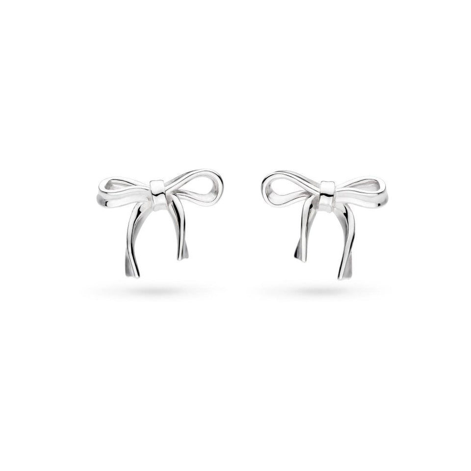 Kit Heath Ladies Serenity Dainty Ribbon Bow Stud Earrings