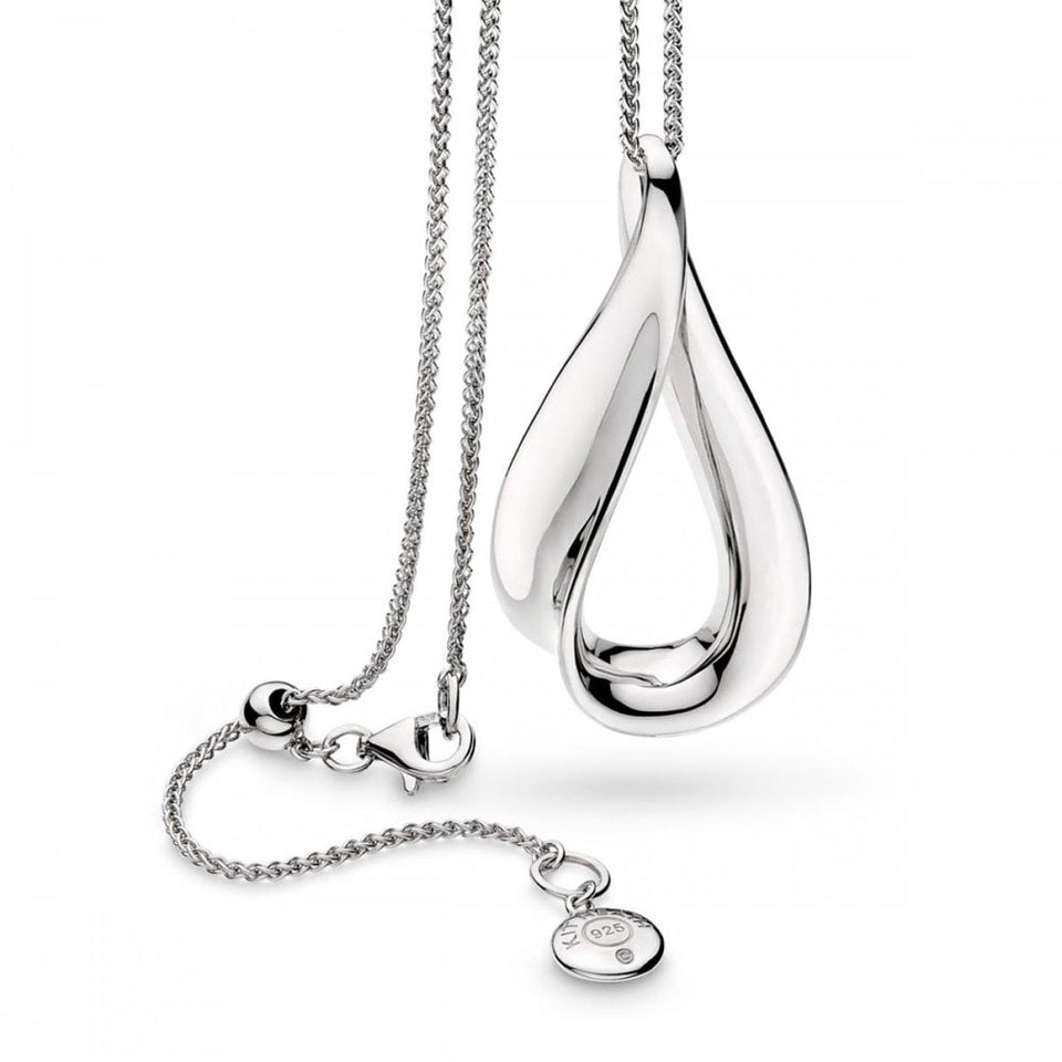 Kit Heath Ladies Serenity Grande Rhodium Plated Slider Necklace