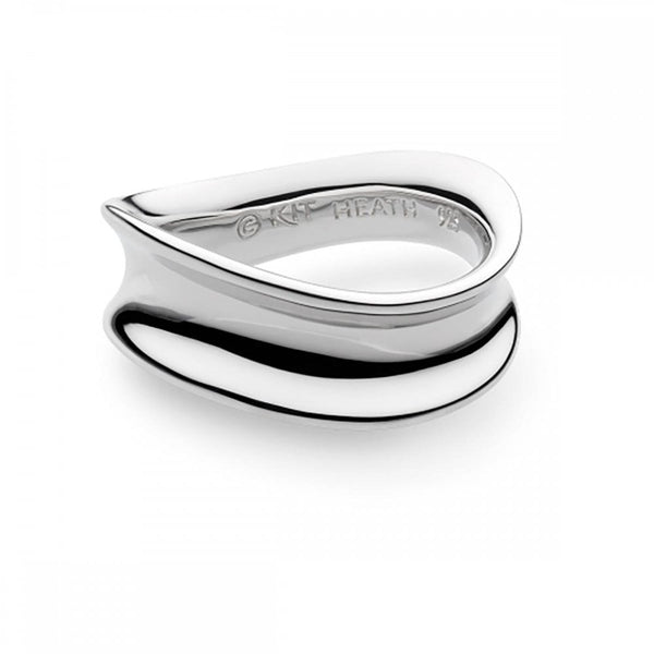 Kit Heath Ladies Serenity Rhodium Plated Band Ring