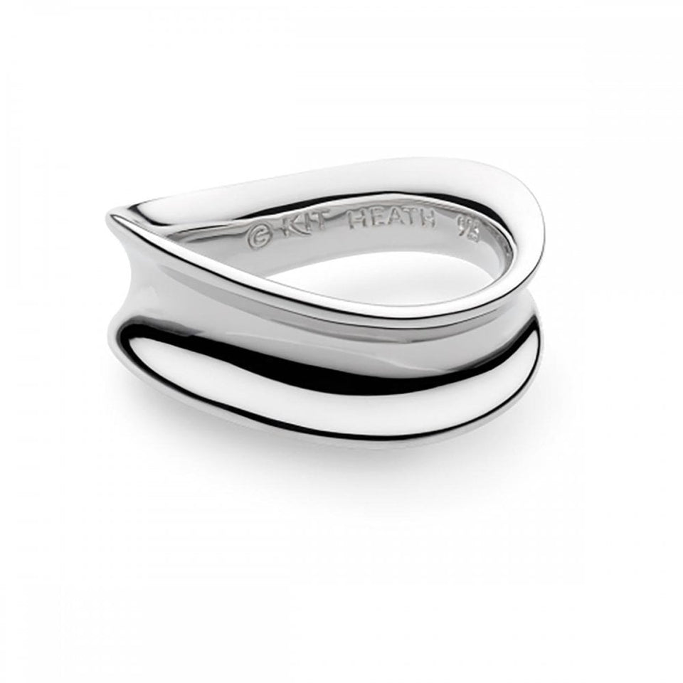 Kit Heath Ladies Serenity Rhodium Plated Band Ring