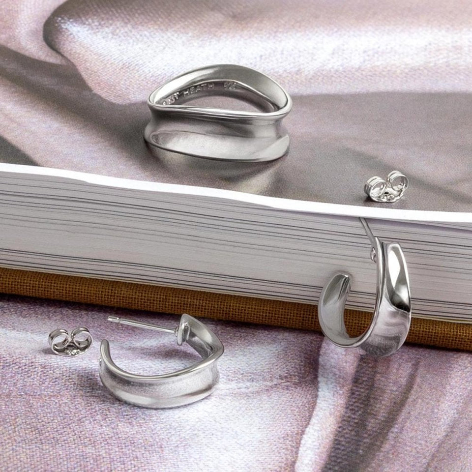Kit Heath Ladies Serenity Rhodium Plated Band Ring
