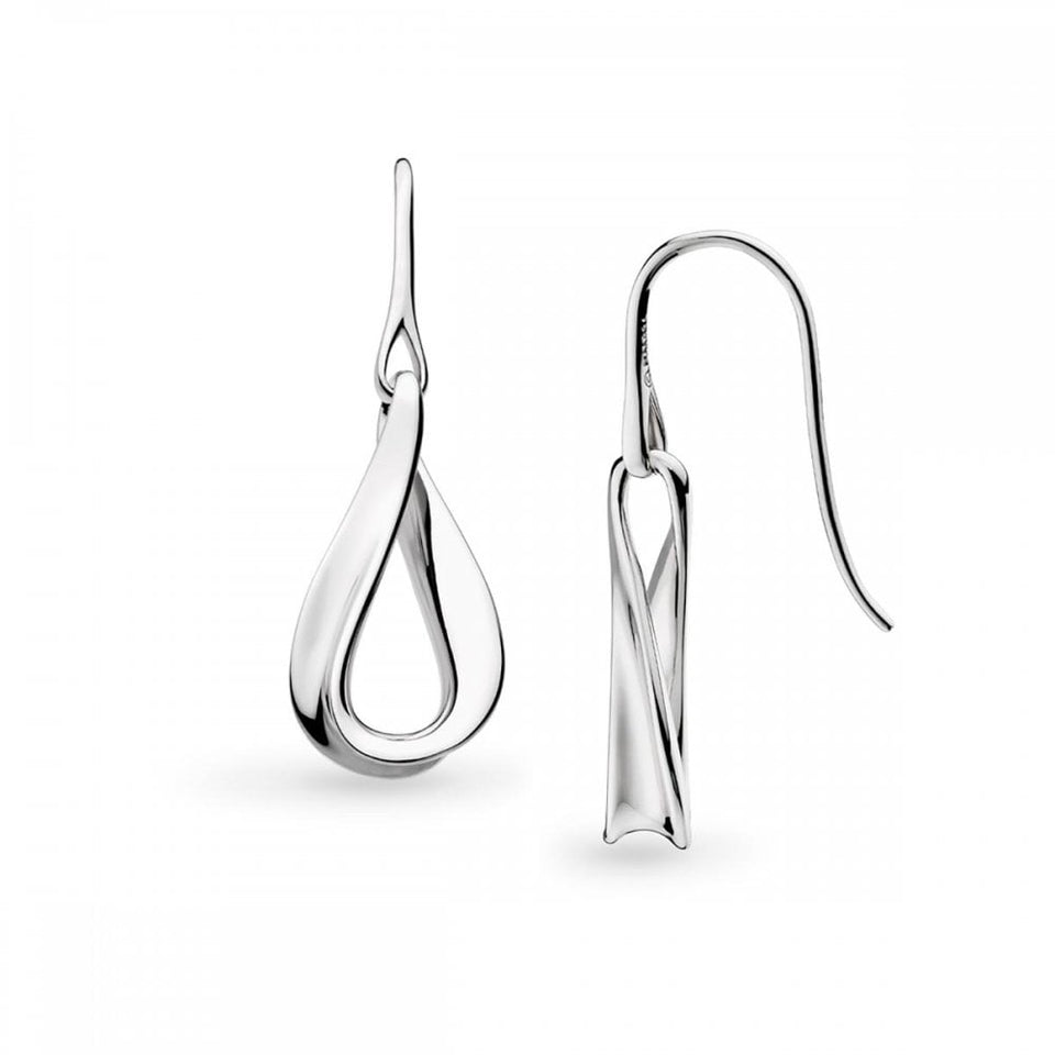 Kit Heath Ladies Serenity Rhodium Plated Drop Earrings