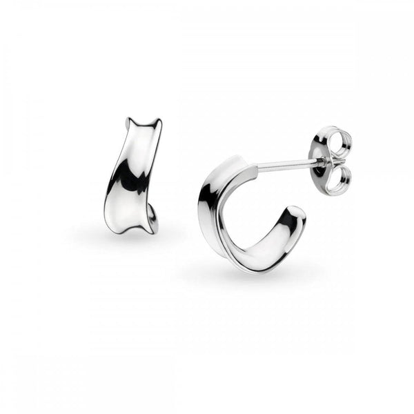 Kit Heath Ladies Serenity Rhodium Plated Hoop Earrings