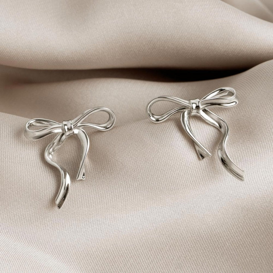 Kit Heath Ladies Serenity Ribbon Bow Stud Earrings