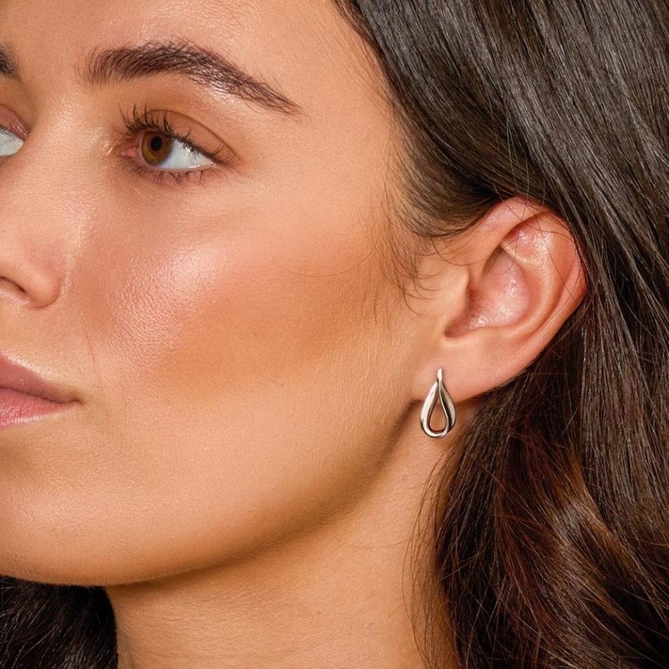 Kit Heath Ladies Serenity Sterling Silver Grande Stud Earrings