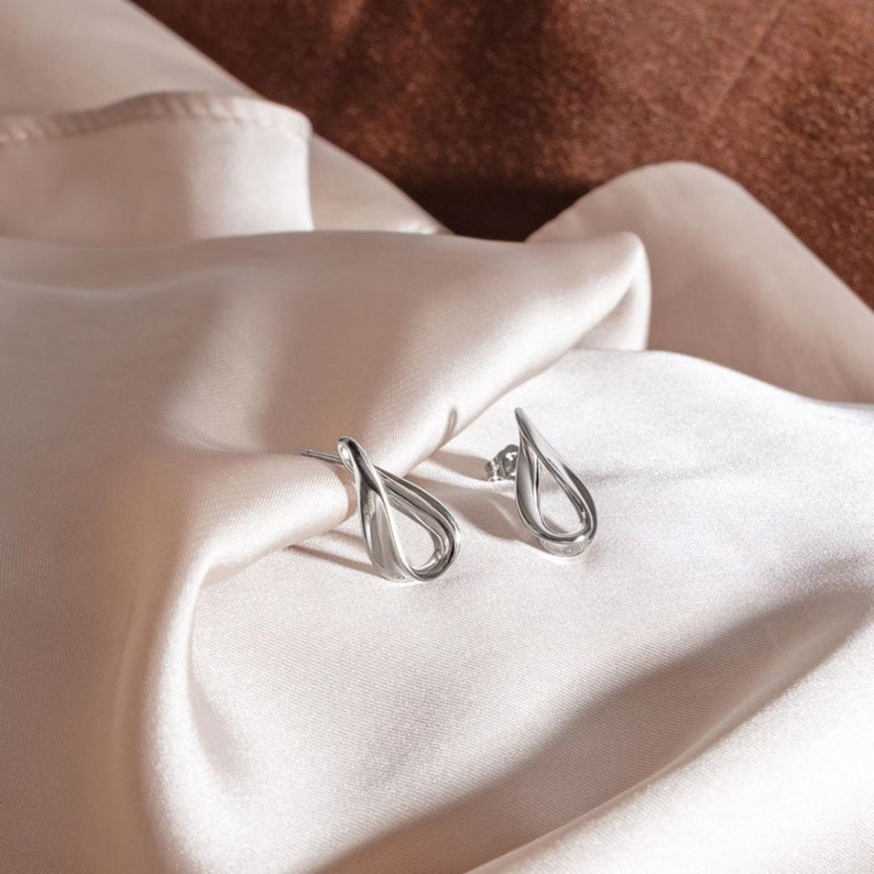 Kit Heath Ladies Serenity Sterling Silver Grande Stud Earrings