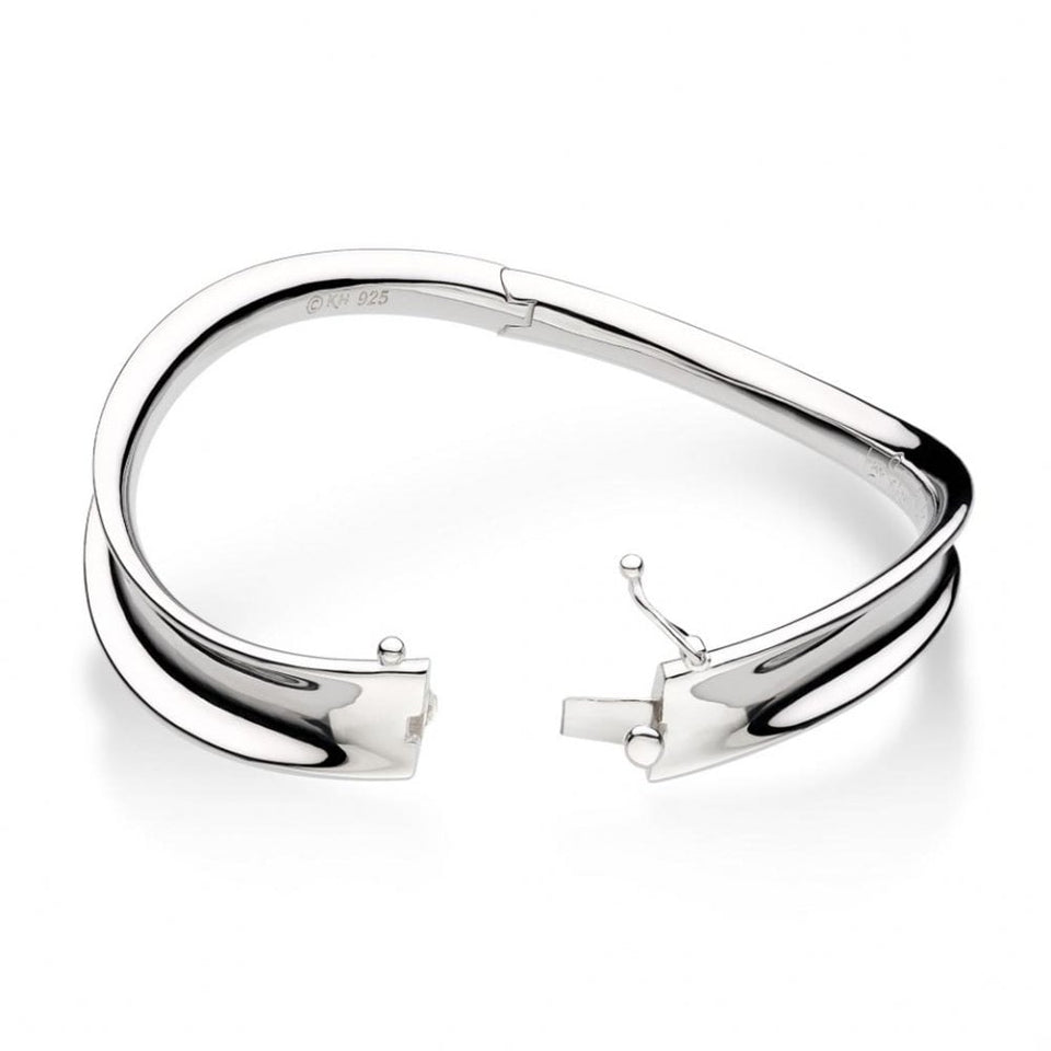 Kit Heath Ladies Serenity Sterling Silver Hinged Bangle