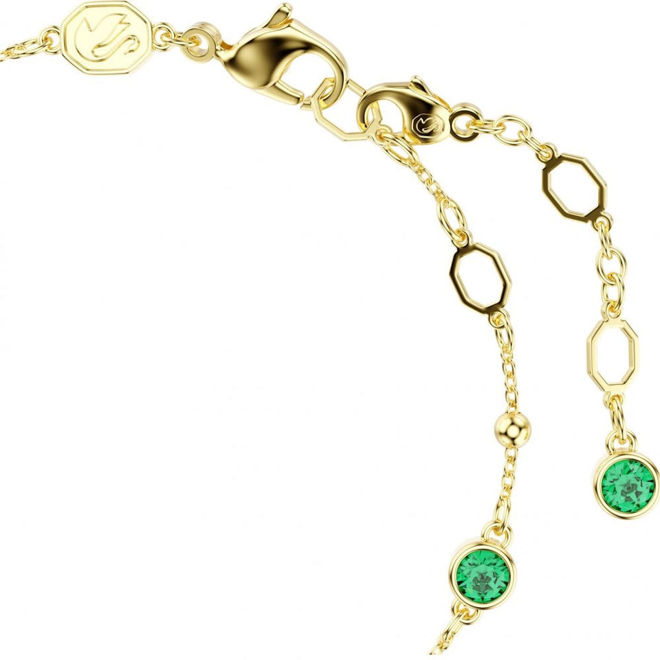 Swarovski Ladies Gold Tone Green Stone Imber Bracelet