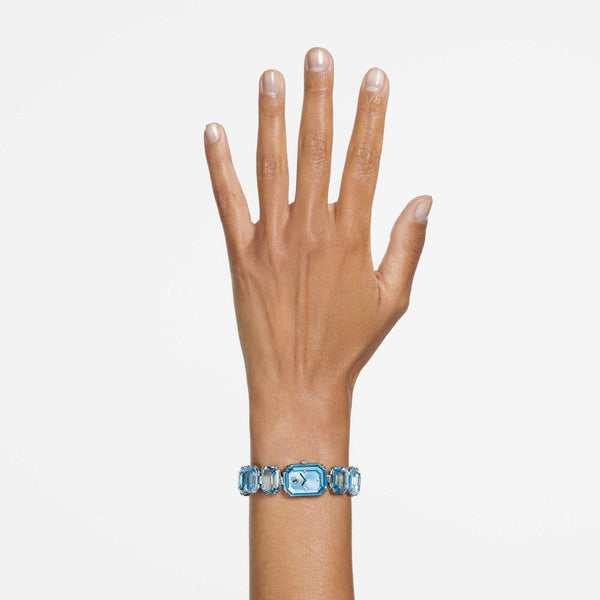 Francis & Gaye Ladies Millenia Octagon Cut Blue Stone Set Bracelet Watch
