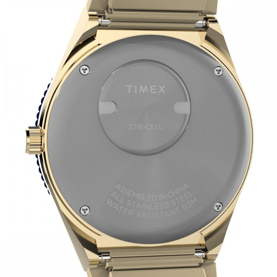 Timex Ladies Q Timex 36mm Llapis Lazuli  Dial Expansion Band Watch