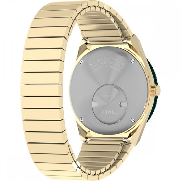 Timex Ladies Q Timex 36mm Malachite Dial Expansion Band Watch