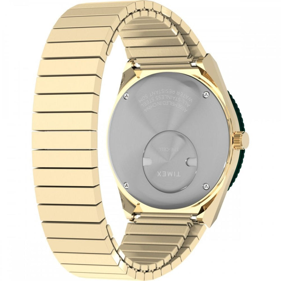 Timex Ladies Q Timex 36mm Malachite Dial Expansion Band Watch