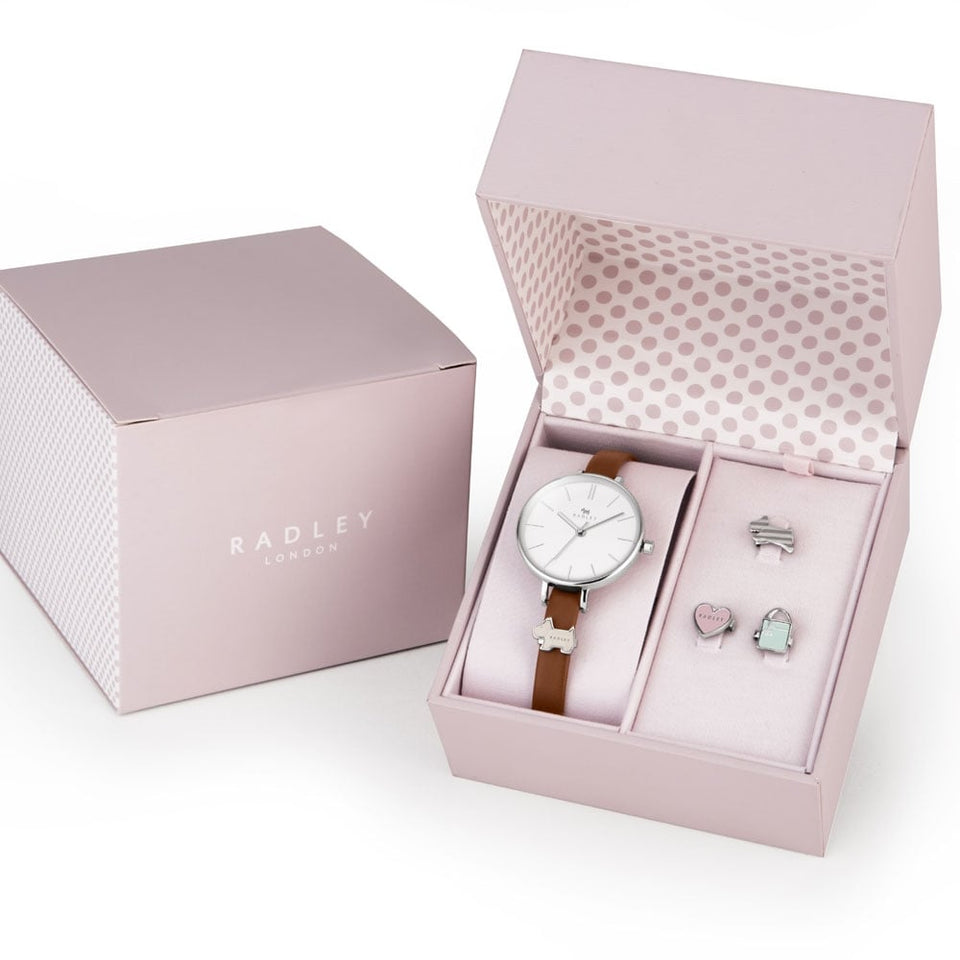 Francis & Gaye Ladies Tan Strap 'Time After Time' Charm Watch