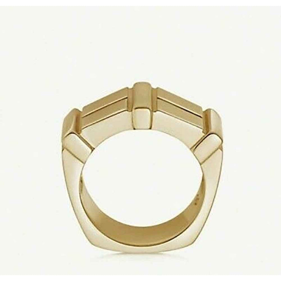 Links of London Yellow Gold Brutalist Ring Size N