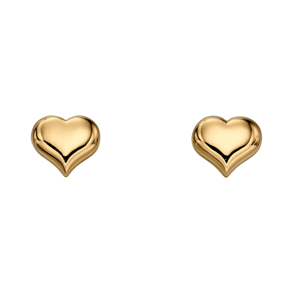 Little Star Aria Gold Plated Heart Stud Earrings