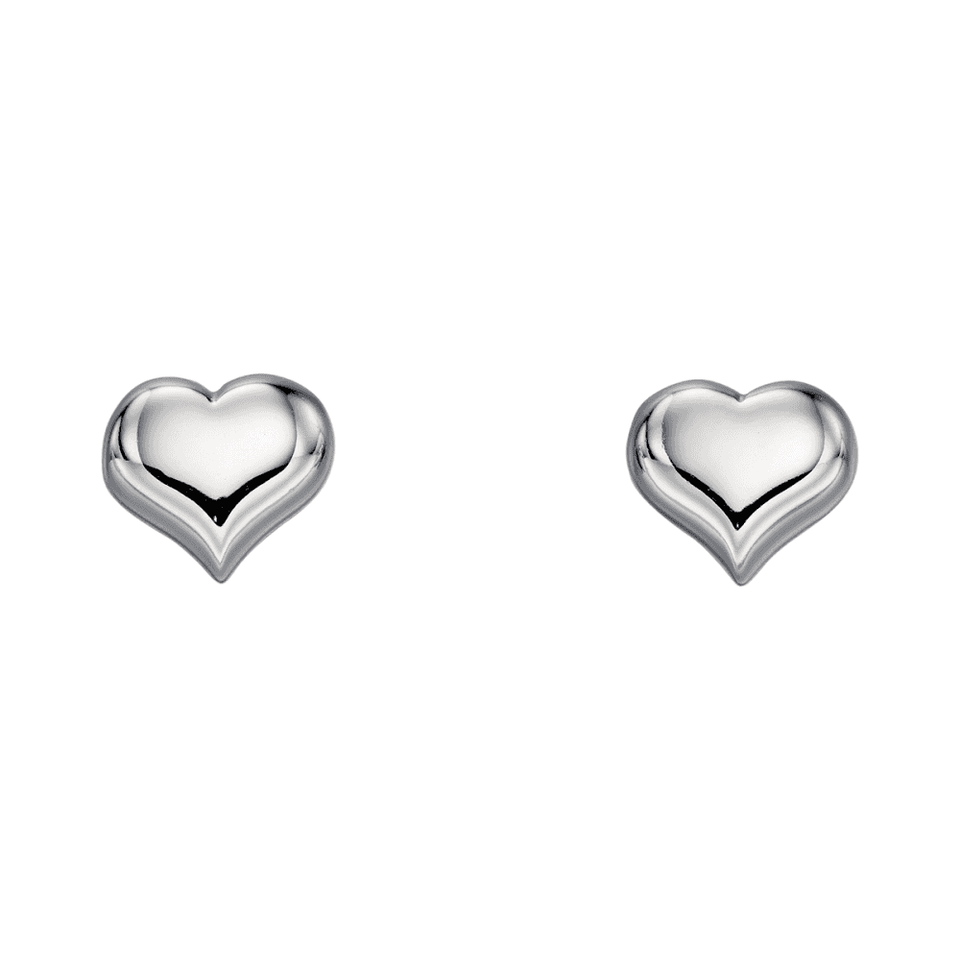 Little Star Children's Sterling Silver Freya Heart Earrings