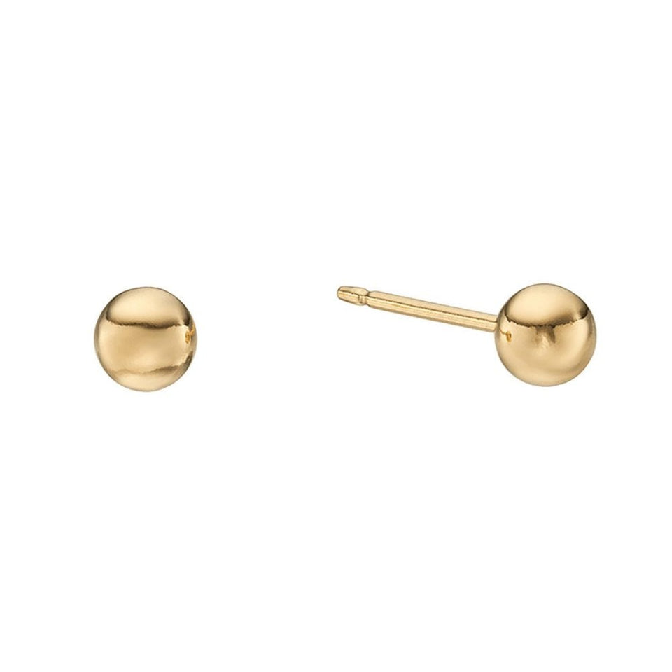 Little Star Claudette Gold Plated Ball Stud Earrings
