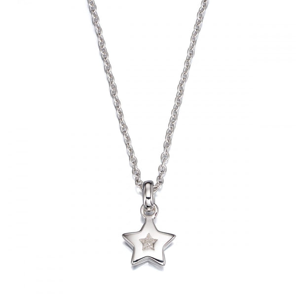 Little Star Girl's Mini Diamond Kirsty Star Necklace