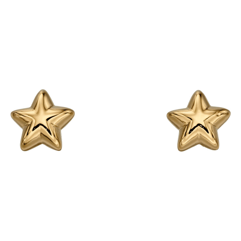Little Star Girl's Sophie Gold Plated Star Stud Earrings