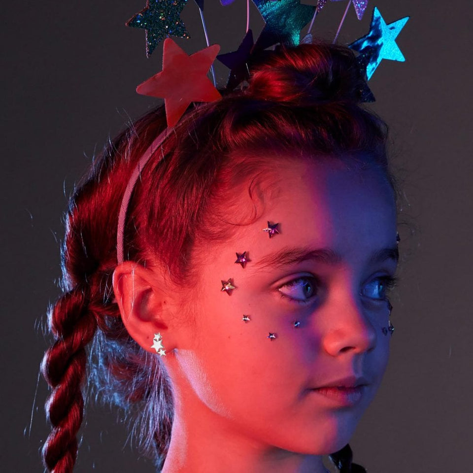 Little Star Halley Triple Star Sterling Silver Stud Earrings