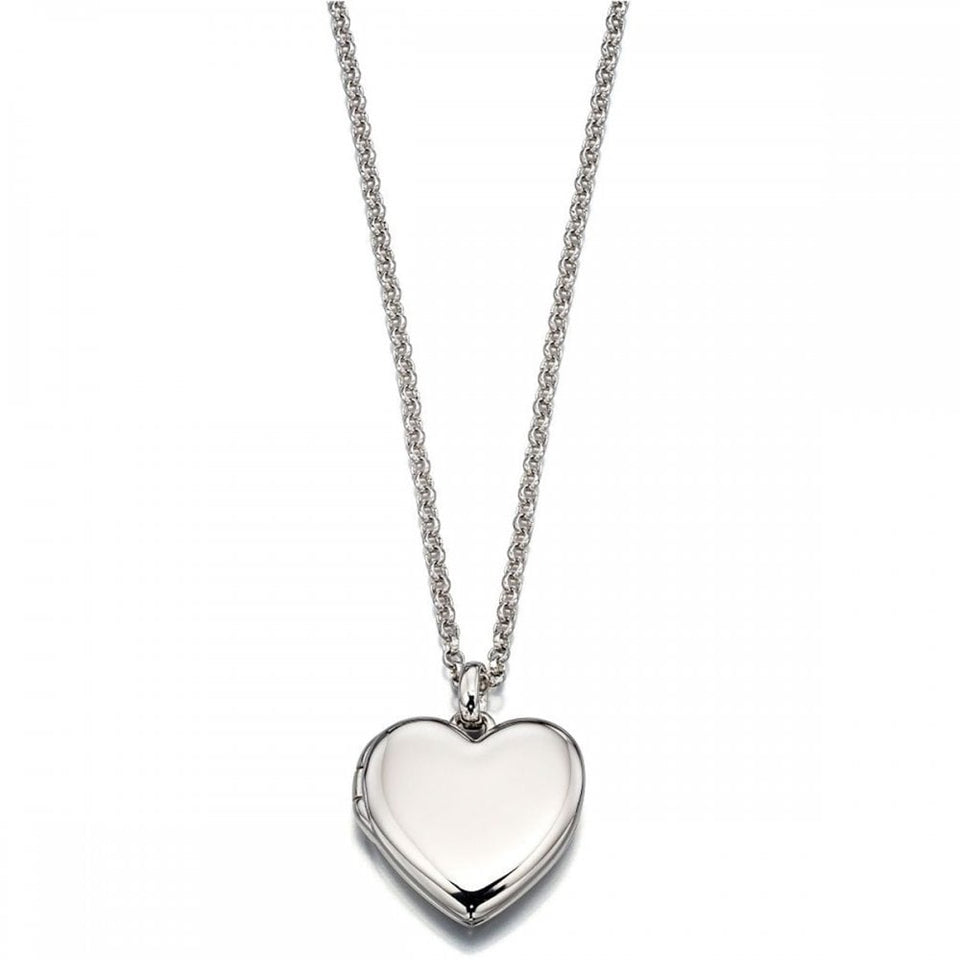 Little Star Olivia Silver Heart Locket Pendant