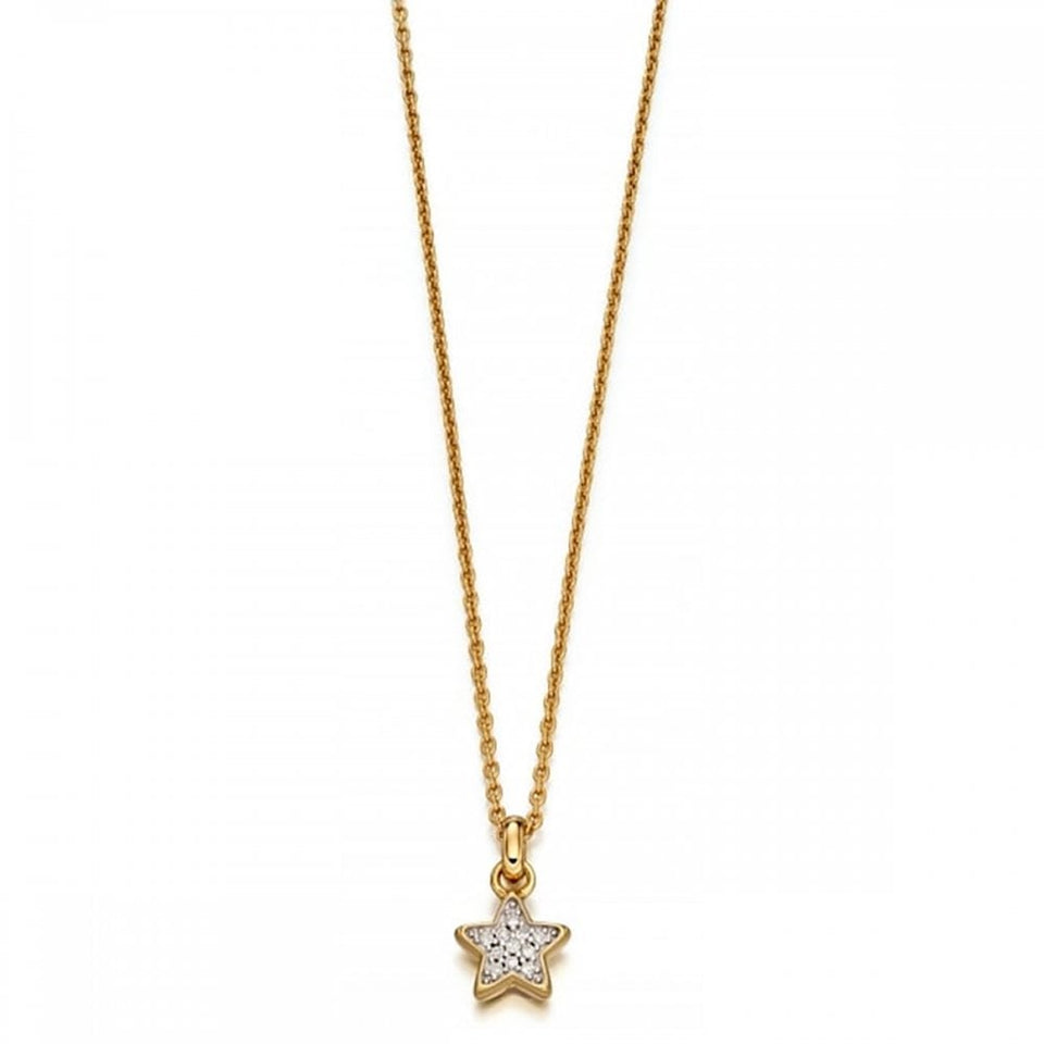 Little Star Olympia Gold Plated Diamond Star Necklace