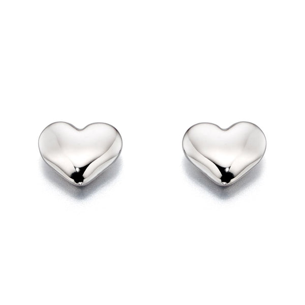 Little Star Phoebe Sterling Silver Heart Stud Earrings