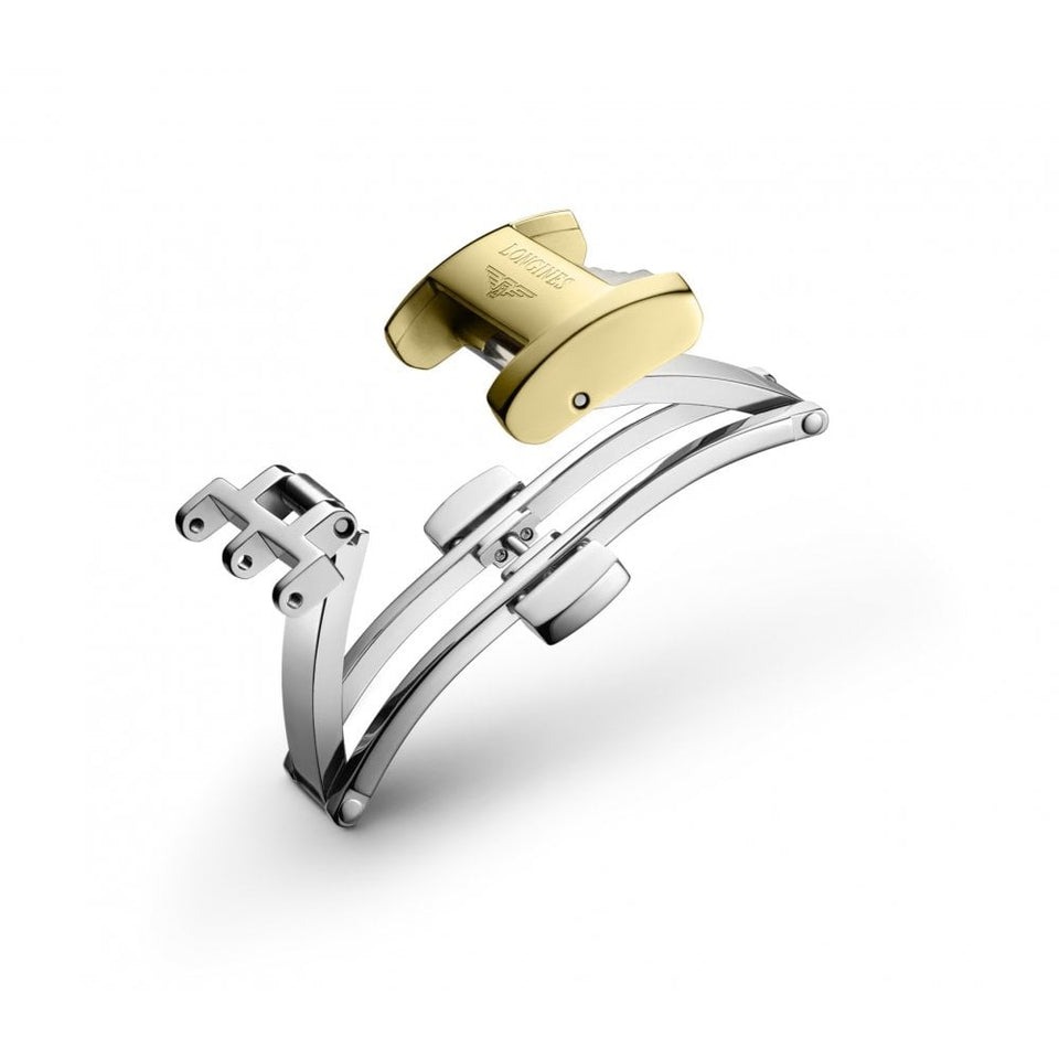 Longines 16mm Gold PVD Double Deployment Clasp