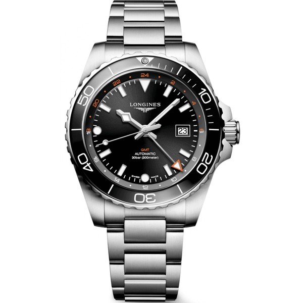 Longines HYDROCONQUEST GMT 43mm Black Automatic Watch