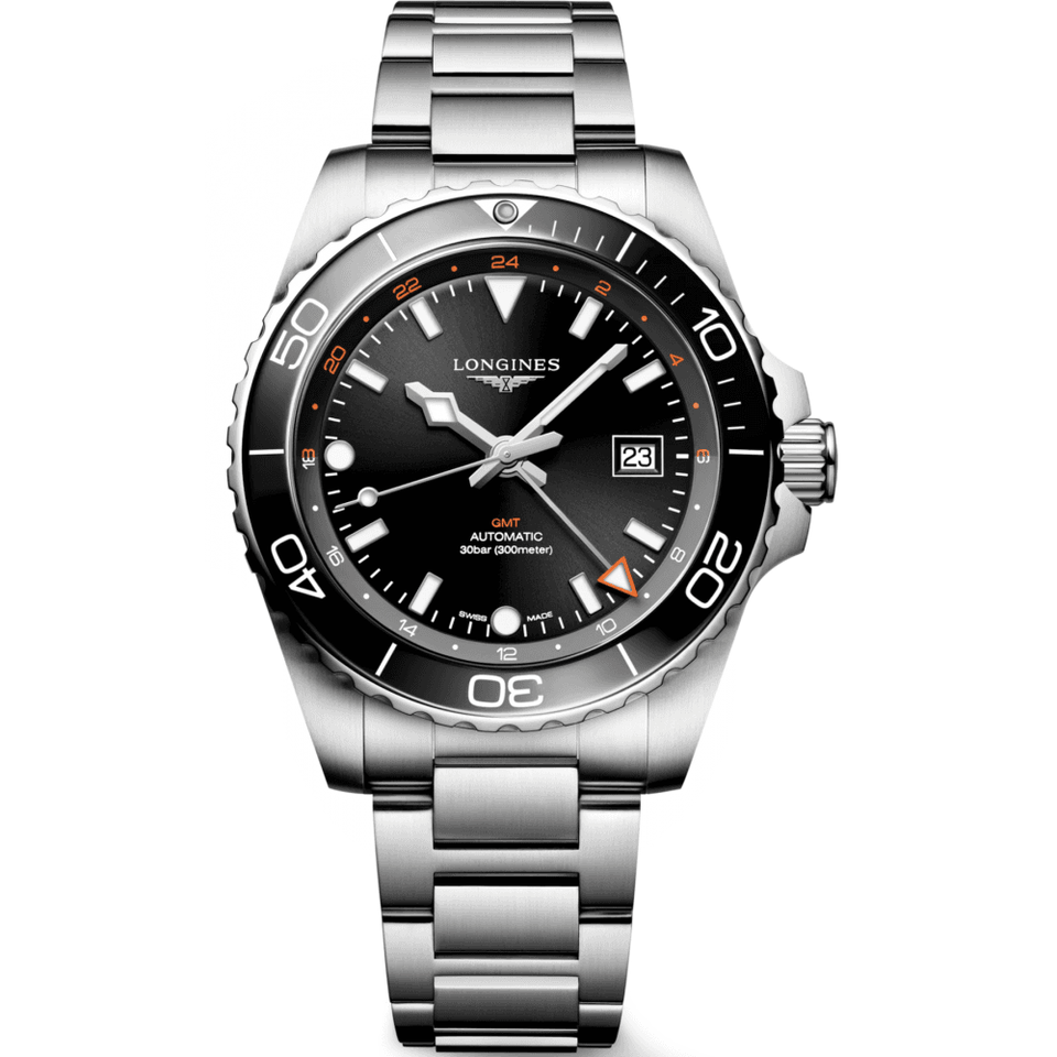 Longines HYDROCONQUEST GMT 43mm Black Automatic Watch