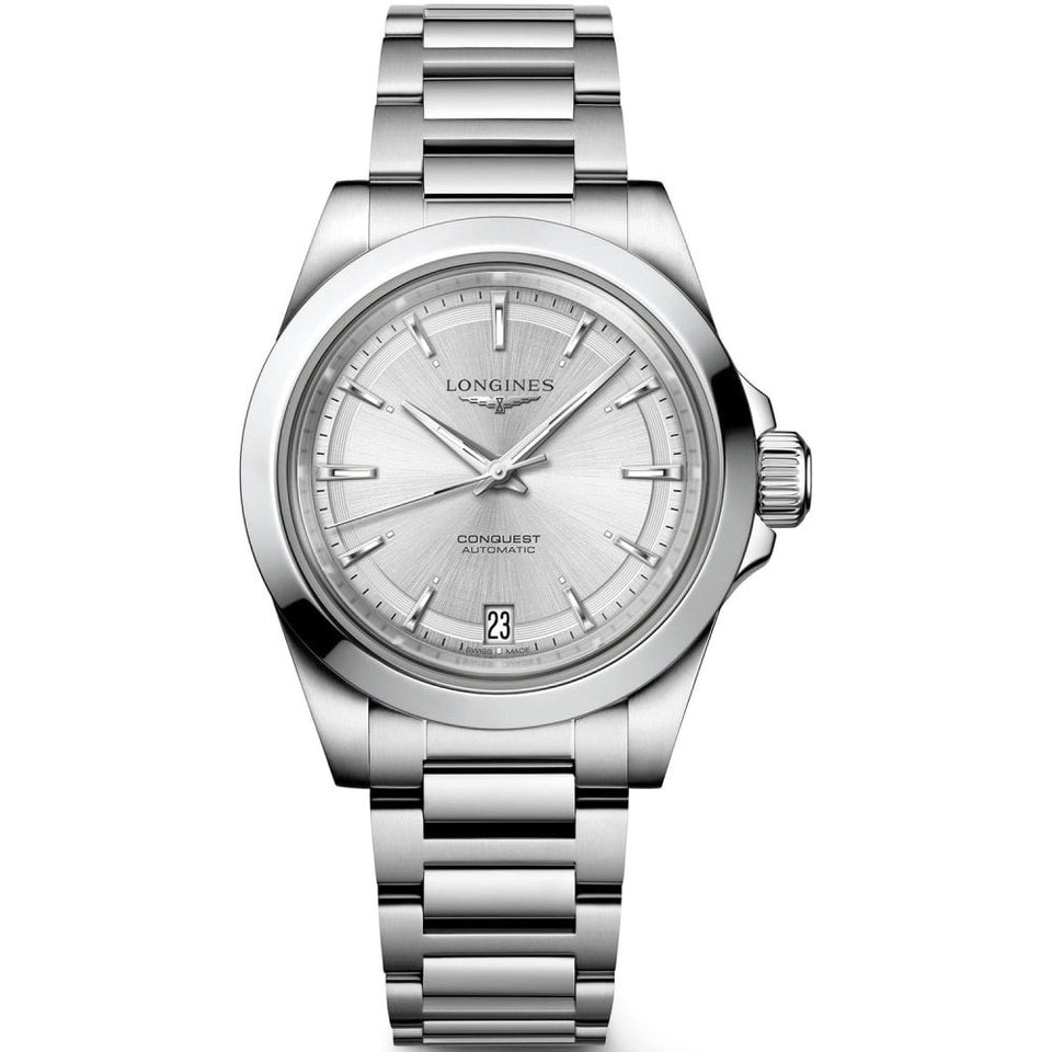 Longines Ladies CONQUEST 34mm Silver Dial Watch