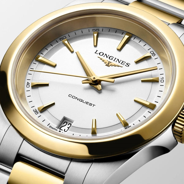 Longines Ladies Conquest 34mm Two Tone Quartz Watch