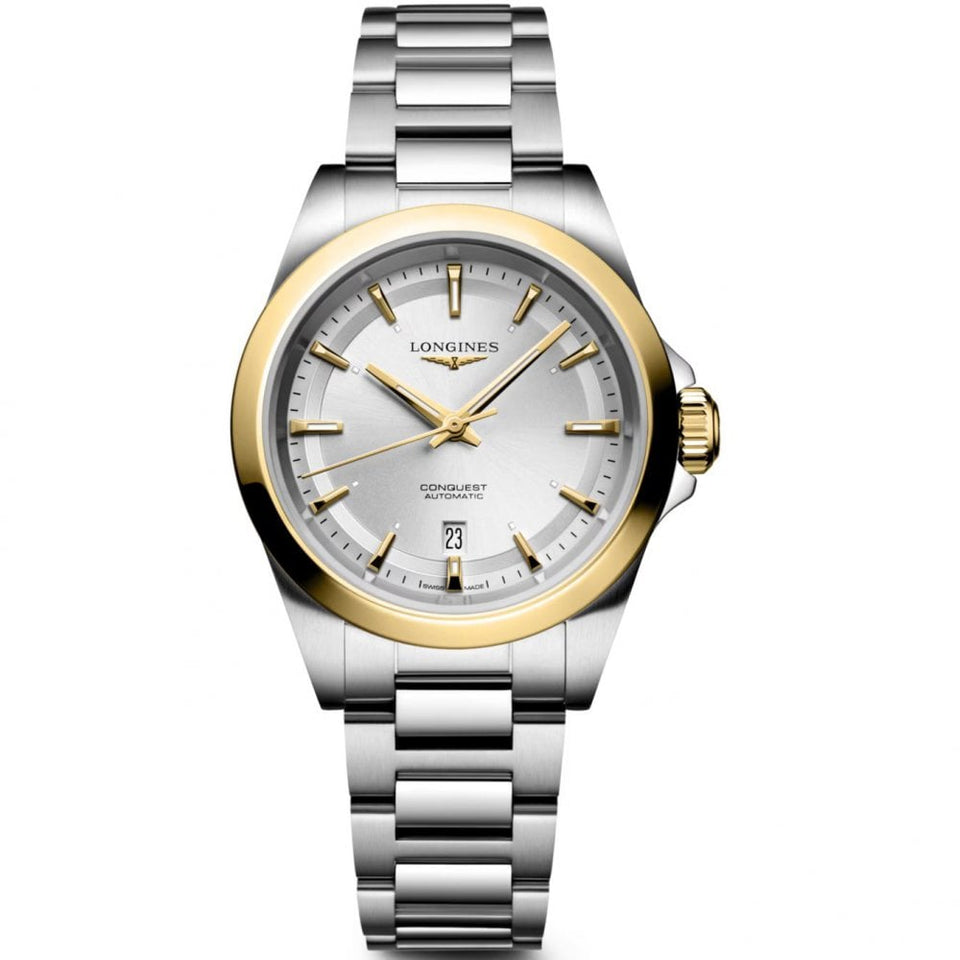 Longines Ladies Conquest Automatic 18ct Gold Cap Watch