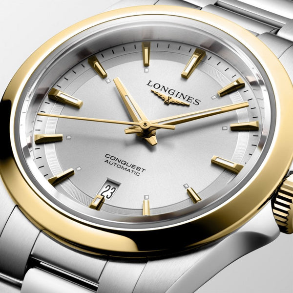 Longines Ladies Conquest Automatic 18ct Gold Cap Watch