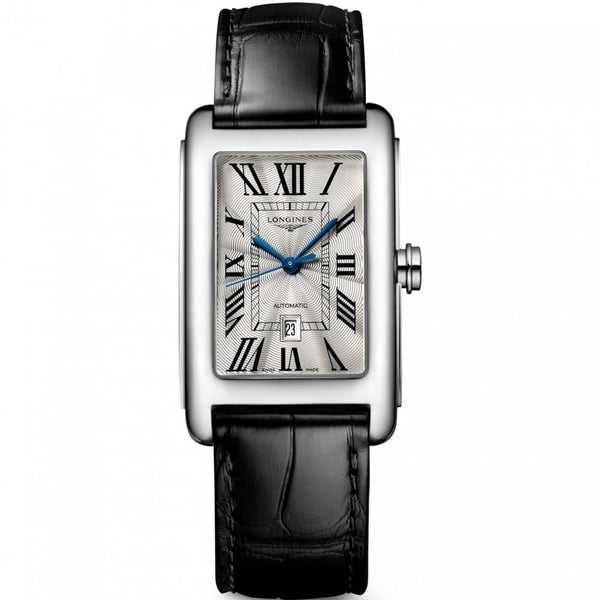 Longines Dolcevita Black Alligator Strap Automatic Watch