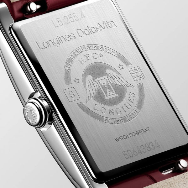 Longines Ladies Dolcevita Red Alligator Strap Quartz Watch