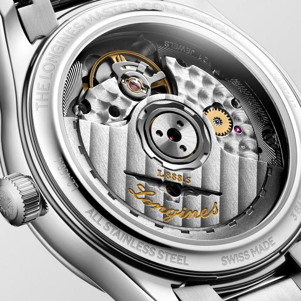 Longines Ladies Master Diamond Set Mother of Pearl Dial Watch