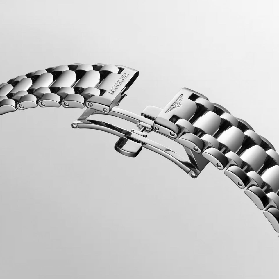 Longines Ladies PRIMALUNA Moonphase Automatic Diamond Set Mother of Pearl Watch