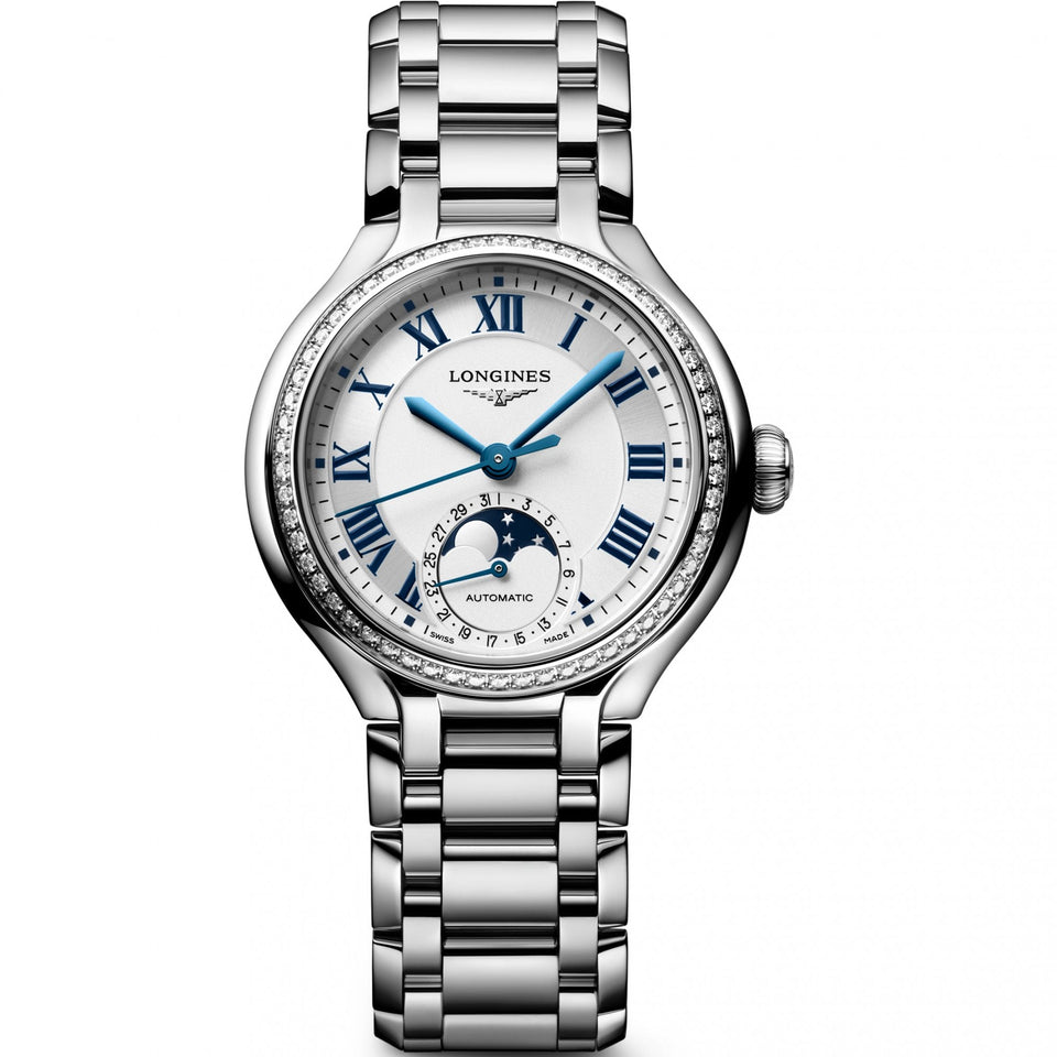 Longines Ladies PRIMALUNA Moonphase Automatic Diamond Set Watch