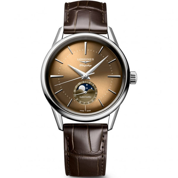 Longines Men's 38.5mm Flagship Heritage Moonphase Watch