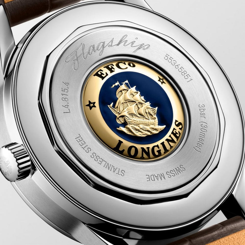 Longines Men's 38.5mm Flagship Heritage Moonphase Watch