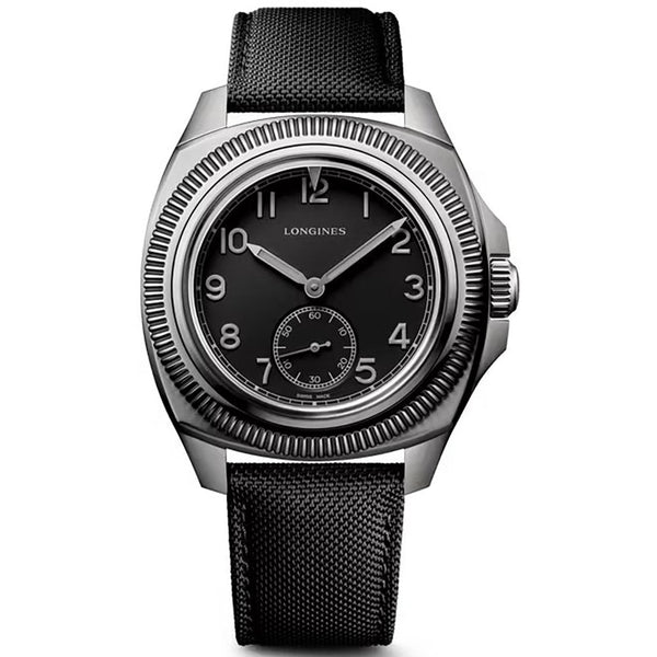 Longines Men's 43mm Titanium Pilot Majetek Pioneer Watch
