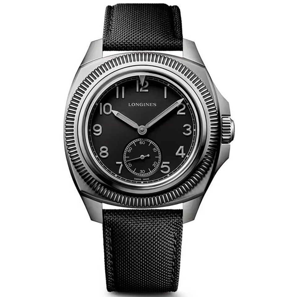 Longines Men's 43mm Titanium Pilot Majetek Pioneer Watch