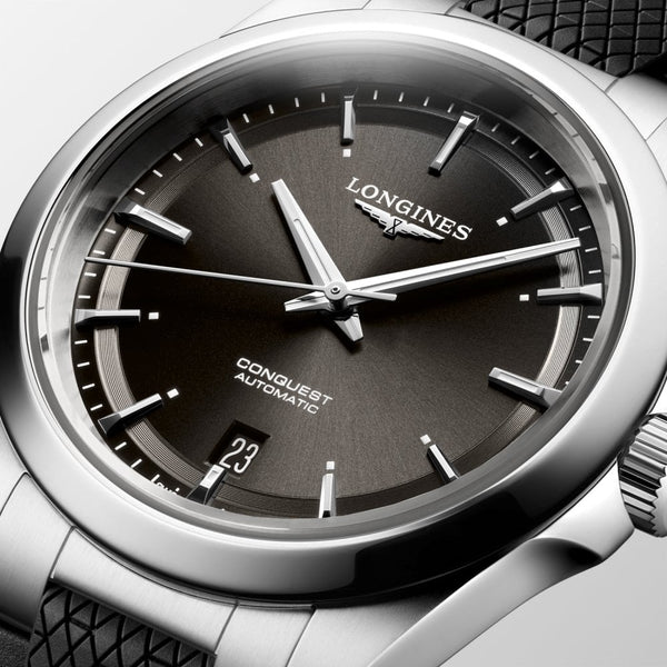 Longines Men's CONQUEST 38mm Black Strap Automatic Watch