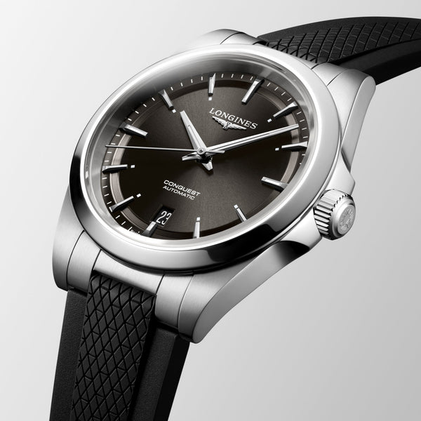 Longines Men's CONQUEST 38mm Black Strap Automatic Watch