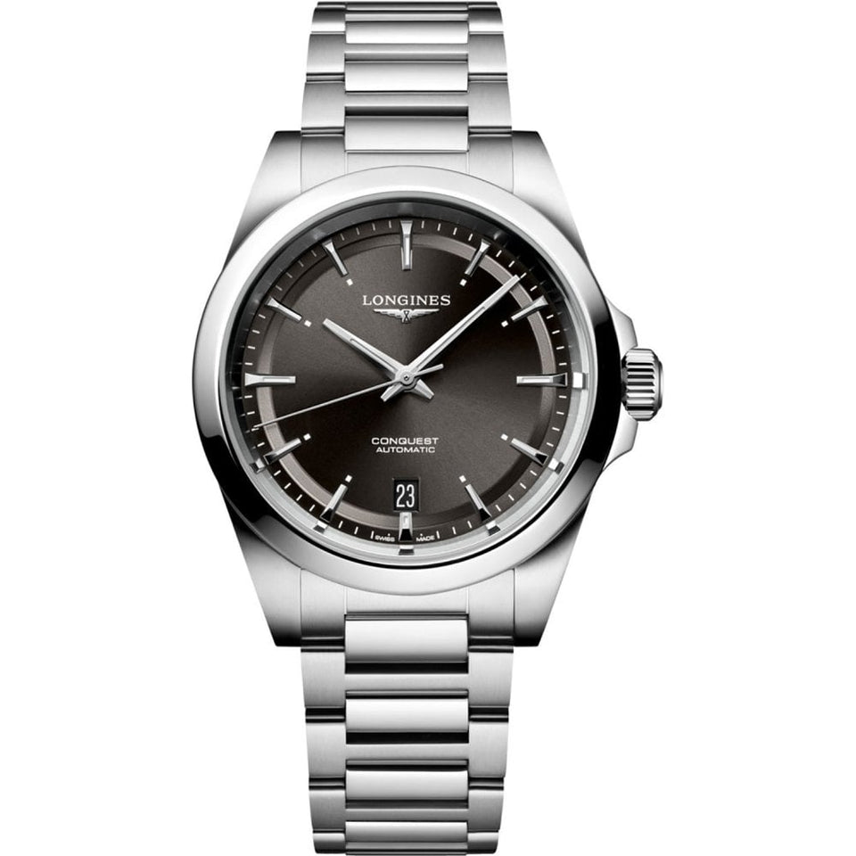 Longines Men's CONQUEST 38mm Sunray Black Dial Automatic Watch